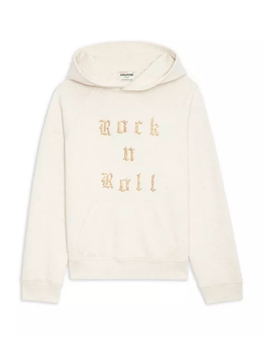 Zadig & Voltaire Georgy Embellished Rock n Roll Cream Sweatshirt Hoodie